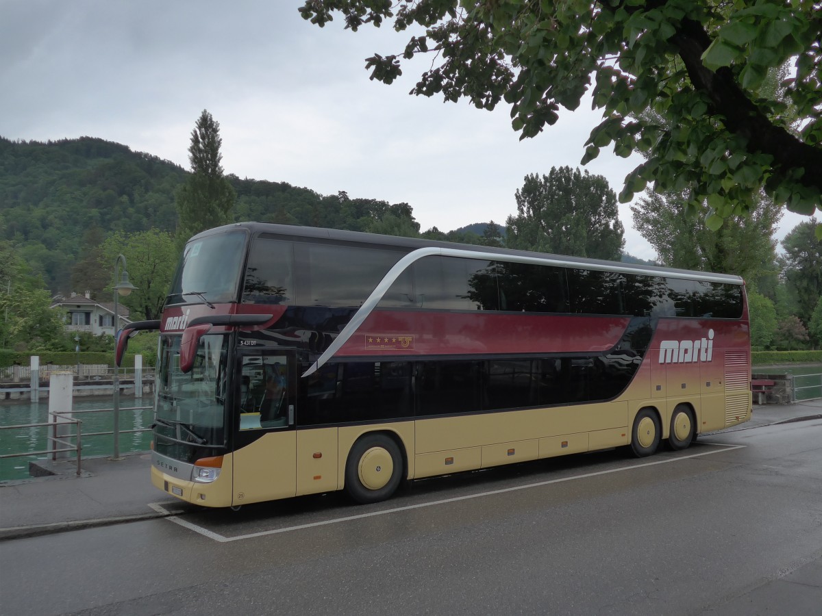 (160'574) - Marti, Kallnach - Nr. 25/BE 572'225 - Setra am 21. Mai 2015 bei der Schifflndte Thun