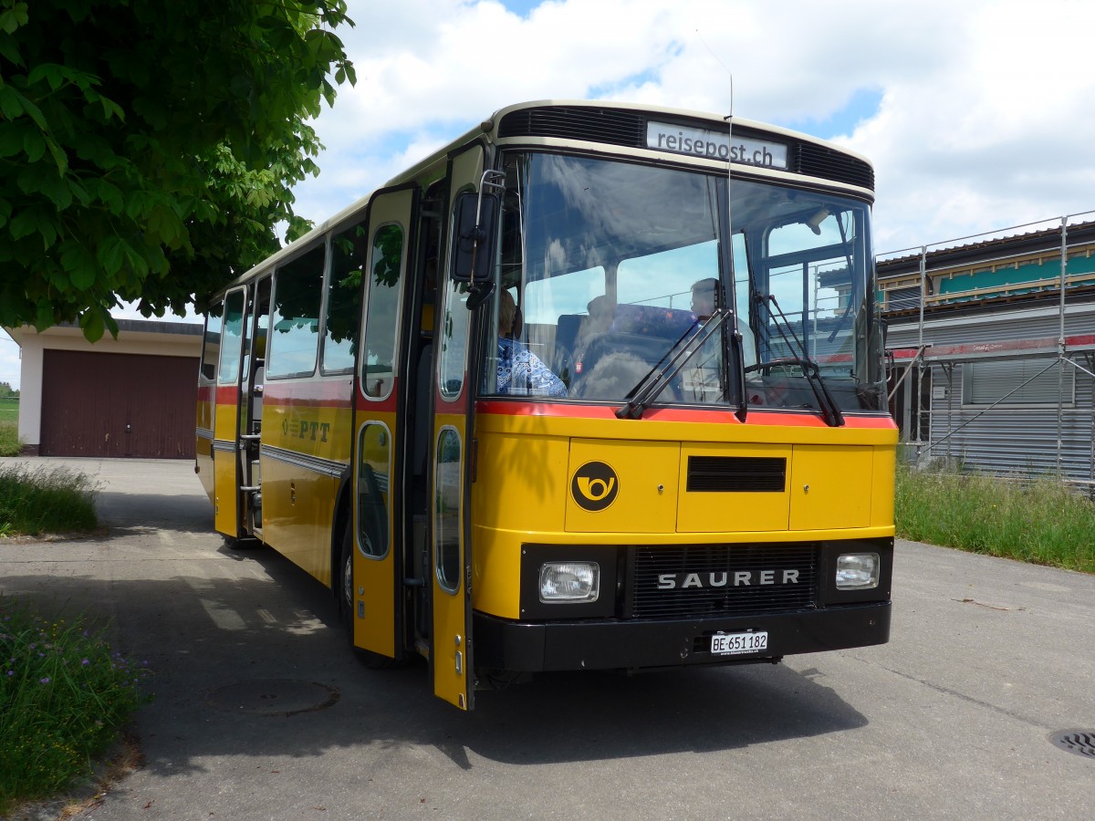 (161'482) - Bernair, Mnsingen - BE 651'182 - Saurer/Tscher (ex Schebath, Lauerz; ex Albin, Fllanden; ex Heim, Flums) am 30. Mai 2015 in Mamishaus, Depot MfK