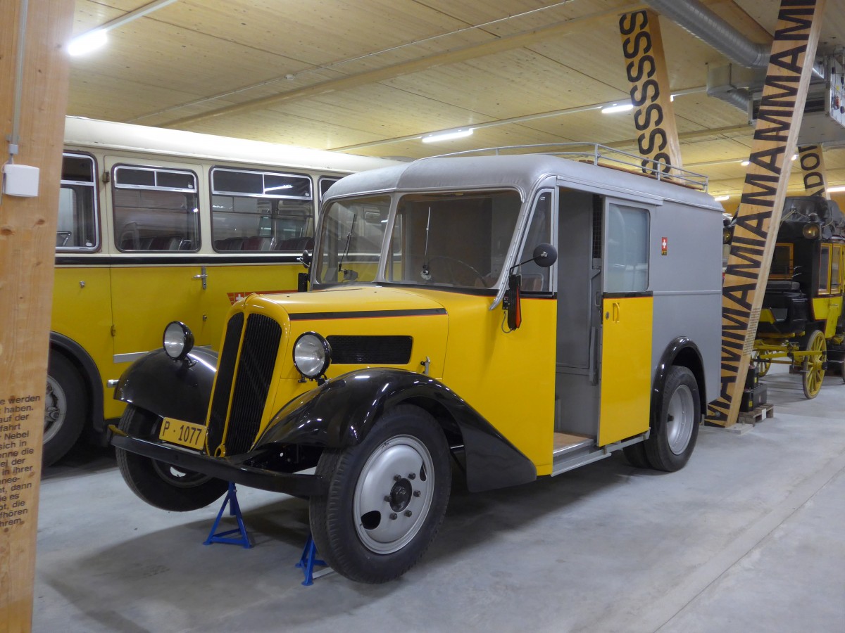 (161'503) - PTT-Regie - P 1077 - Citron am 30. Mai 2015 in Mamishaus, Depot MfK