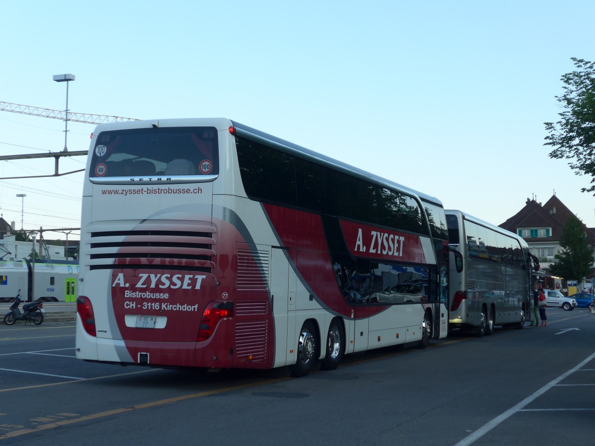 (161'726) - Zysset, Kirchdorf - Nr. 77/BE 77 - Setra am 4. Juni 2015 in Thun, CarTerminal