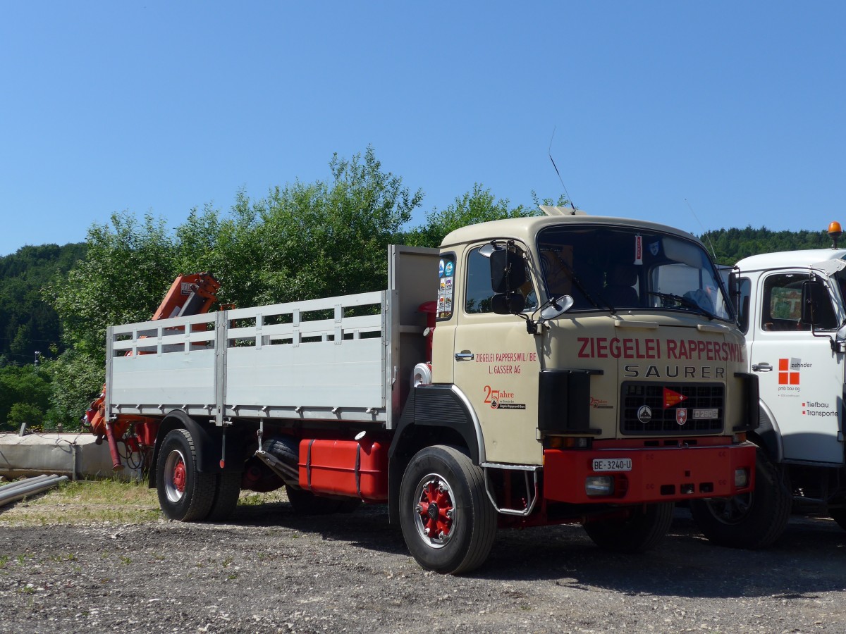 (161'770) - Gasser, Rapperswil - BE 3240 U - Saurer am 6. Juni 2015 in Thayngen, Saurertreffen