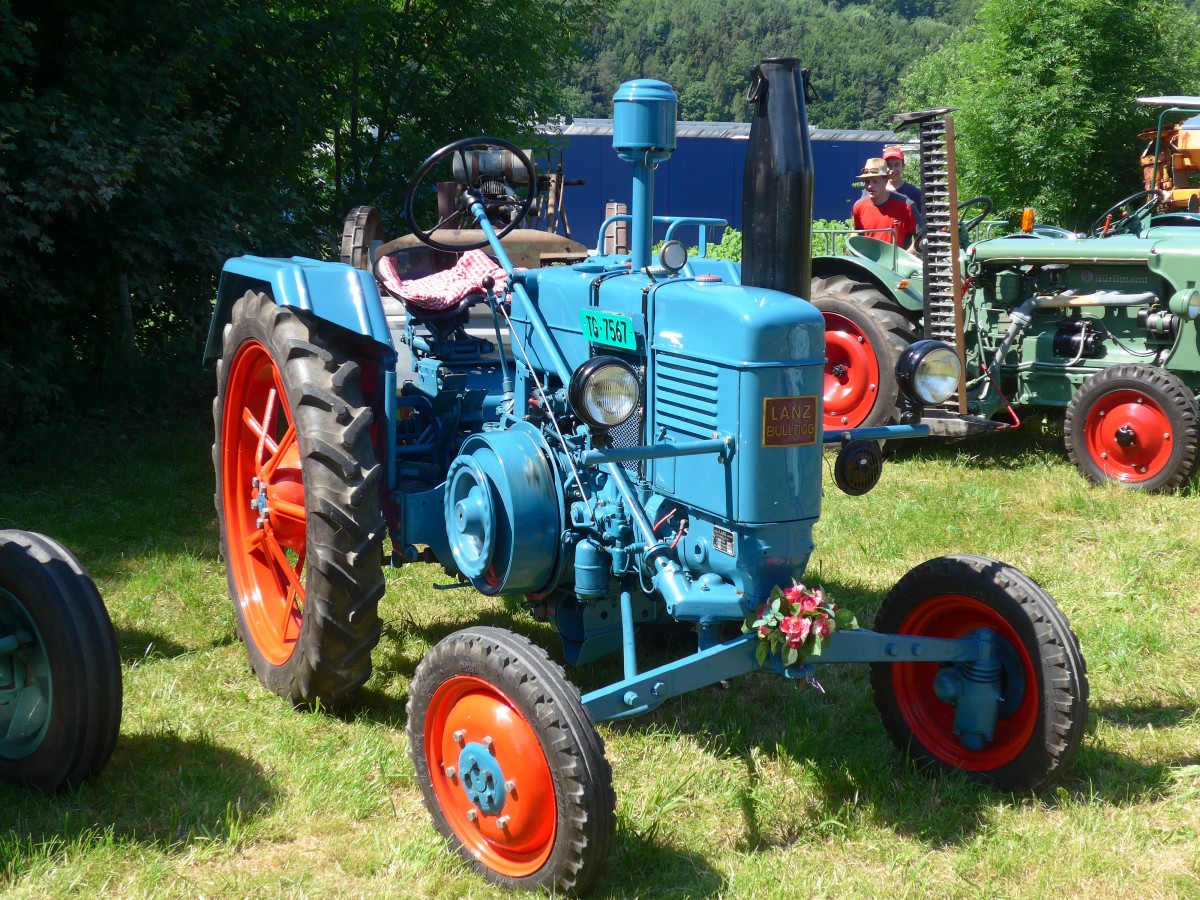 (161'786) - Lanz Bulldog - TG 7567 - am 6. Juni 2015 in Thayngen, Saurertreffen