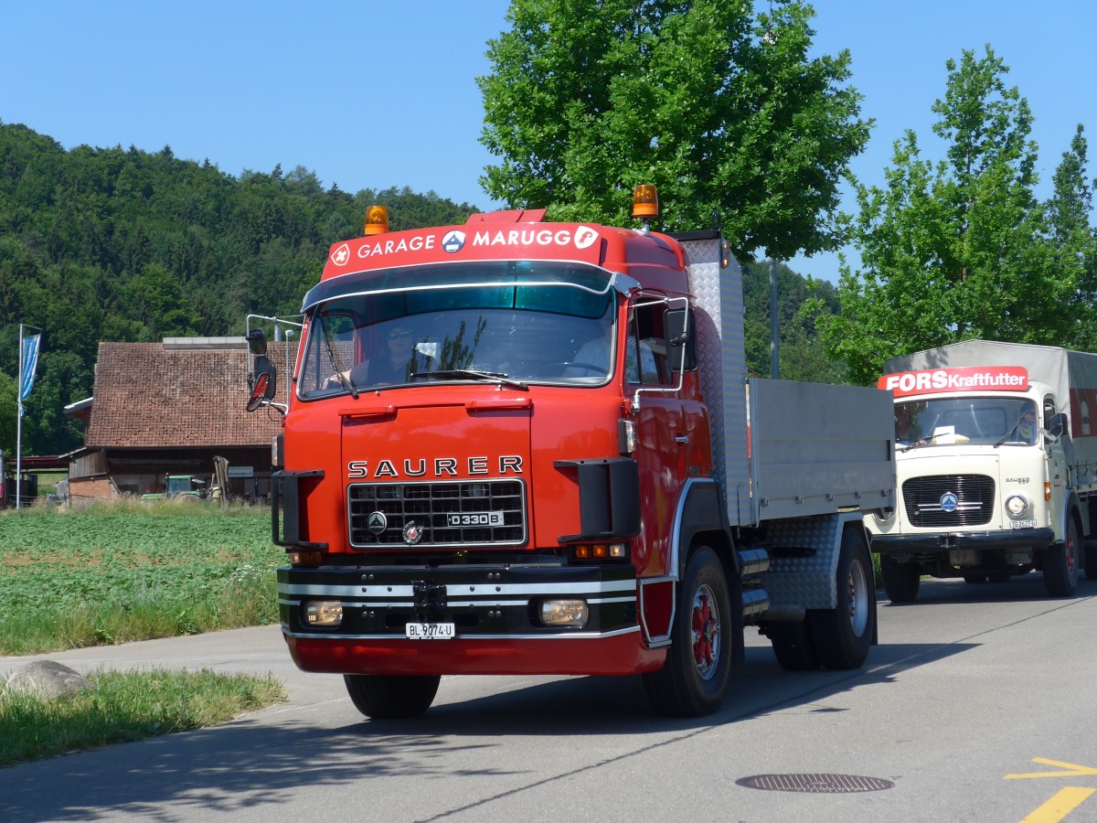 (161'819) - Marugg, Gelterkinden - BL 9074 U - Saurer am 6. Juni 2015 in Thayngen, Saurertreffen