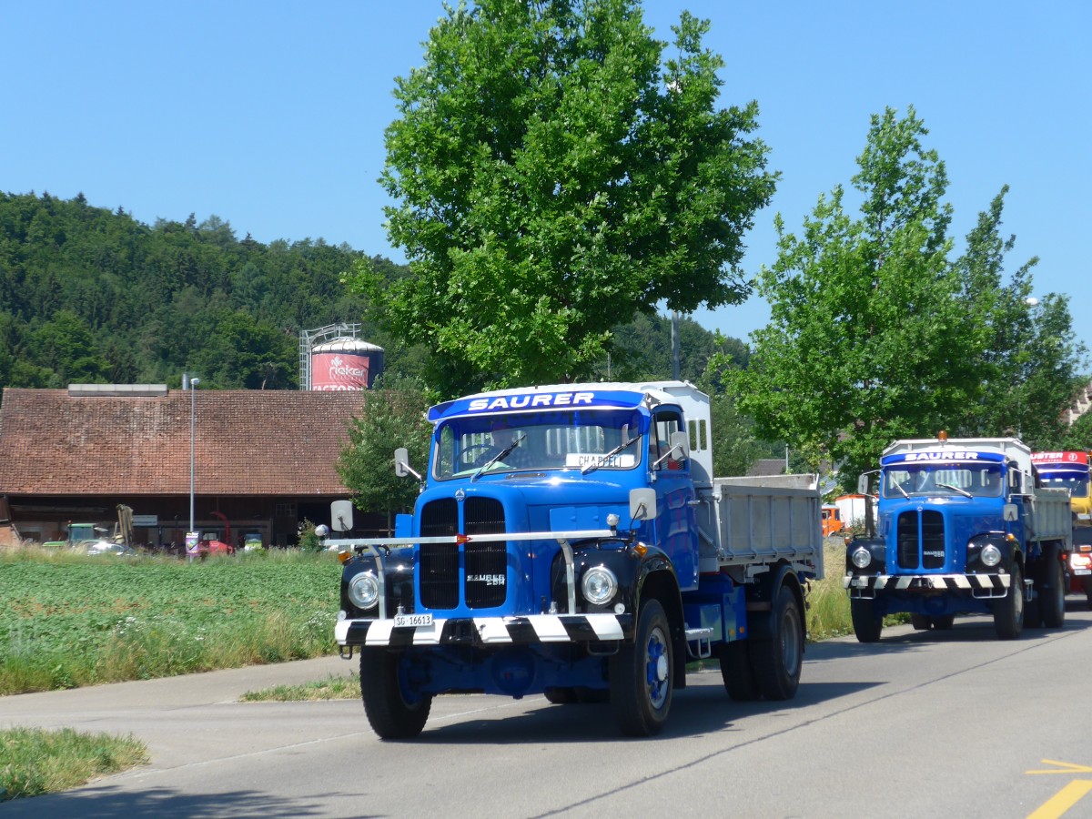 (161'835) - Saurer - SG 16'613 - am 6. Juni 2015 in Thayngen, Saurertreffen