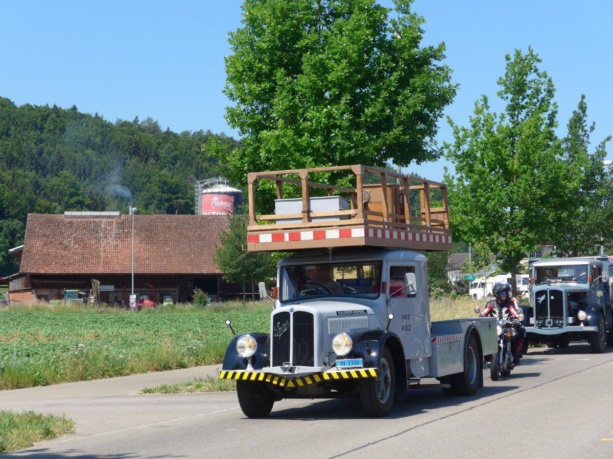 (161'855) - VBZ Zrich - Nr. 402/ZH 1330 - Saurer am 6. Juni 2015 in Thayngen, Saurertreffen