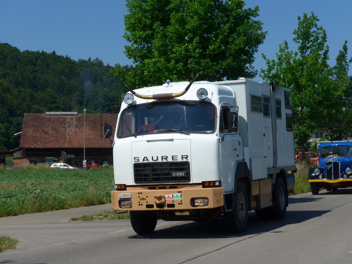 (161'861) - Saurer - SG 399'017 - am 6. Juni 2015 in Thayngen, Saurertreffen