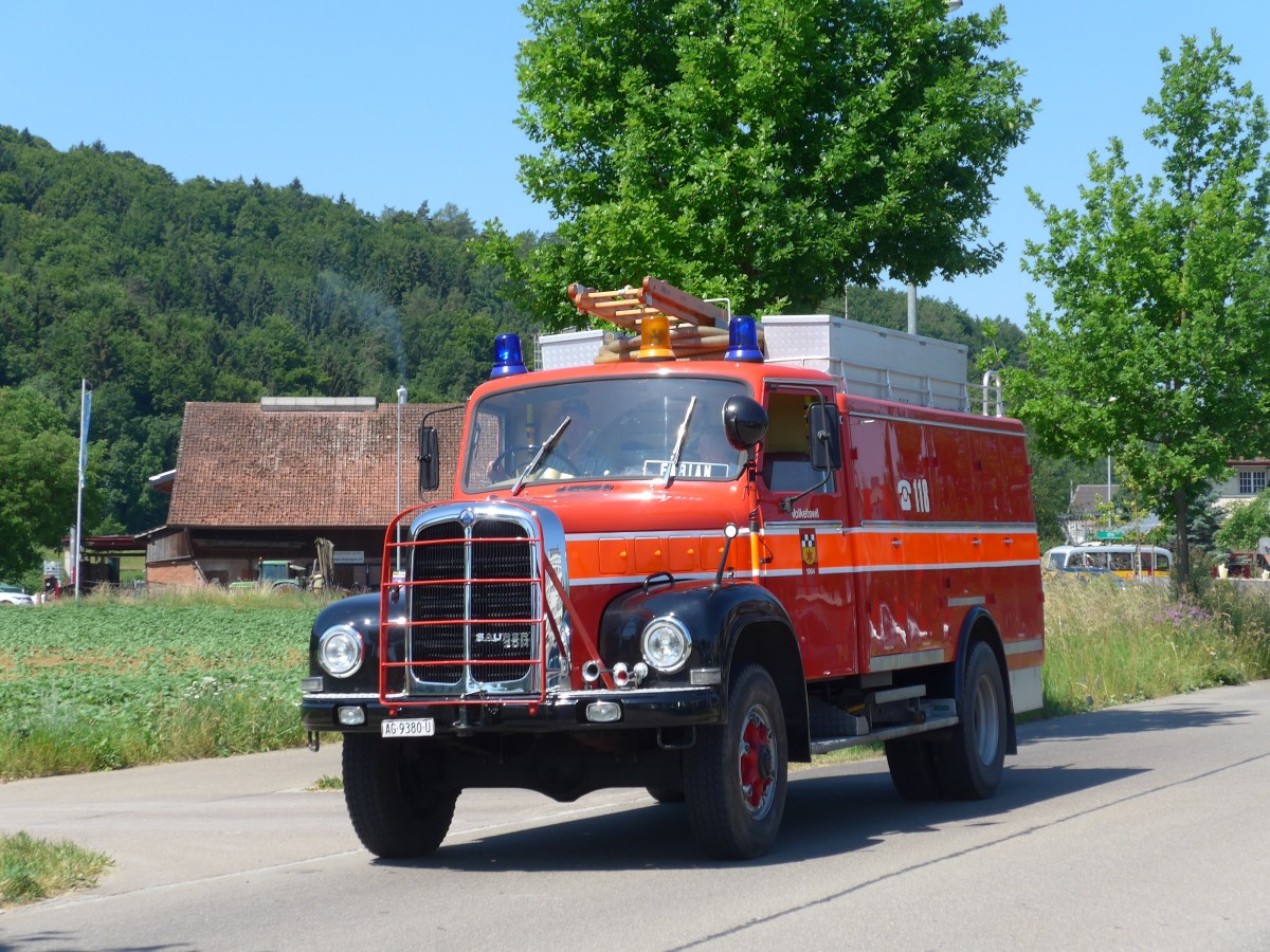 (161'873) - Feuerwehr, Volketswil - AG 9380 U - Saurer am 6. Juni 2015 in Thayngen, Saurertreffen