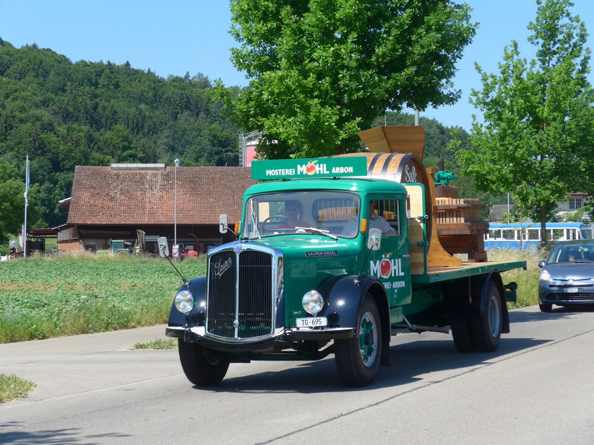 (161'885) - Mhl, Arbon - TG 695 - Saurer am 6. Juni 2015 in Thayngen, Saurertreffen