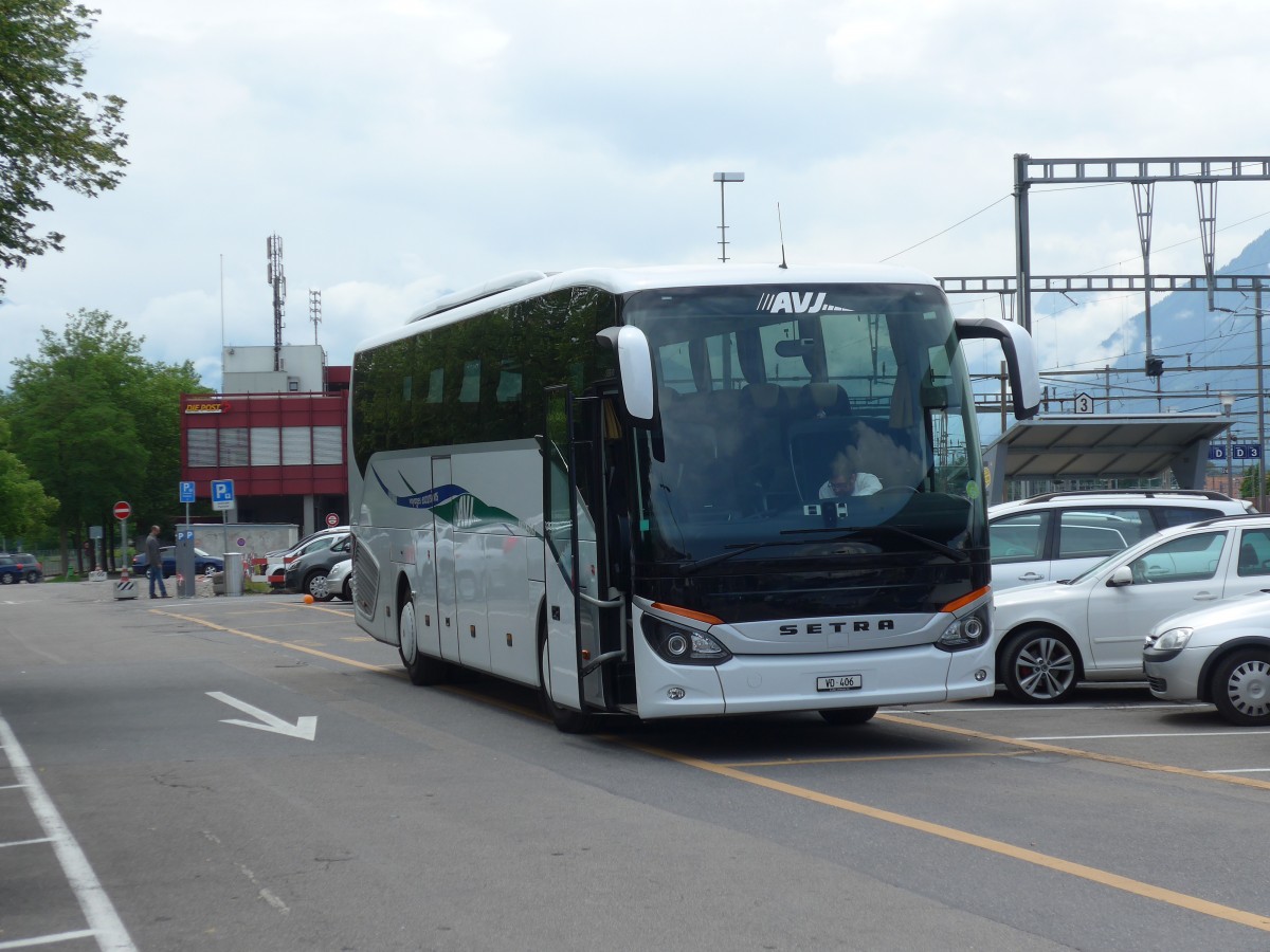 (162'077) - AVJ Les Bioux - VD 406 - Setra am 14. Juni 2015 in Thun, CarTerminal