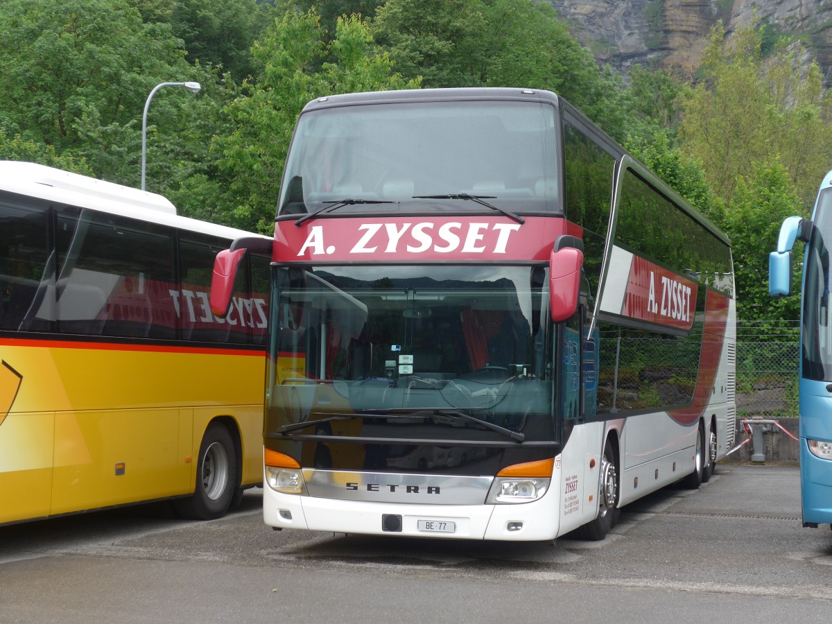 (162'111) - Zysset, Kirchdorf - Nr. 77/BE 77 - Setra am 14. Juni 2015 in Meiringen, Balm