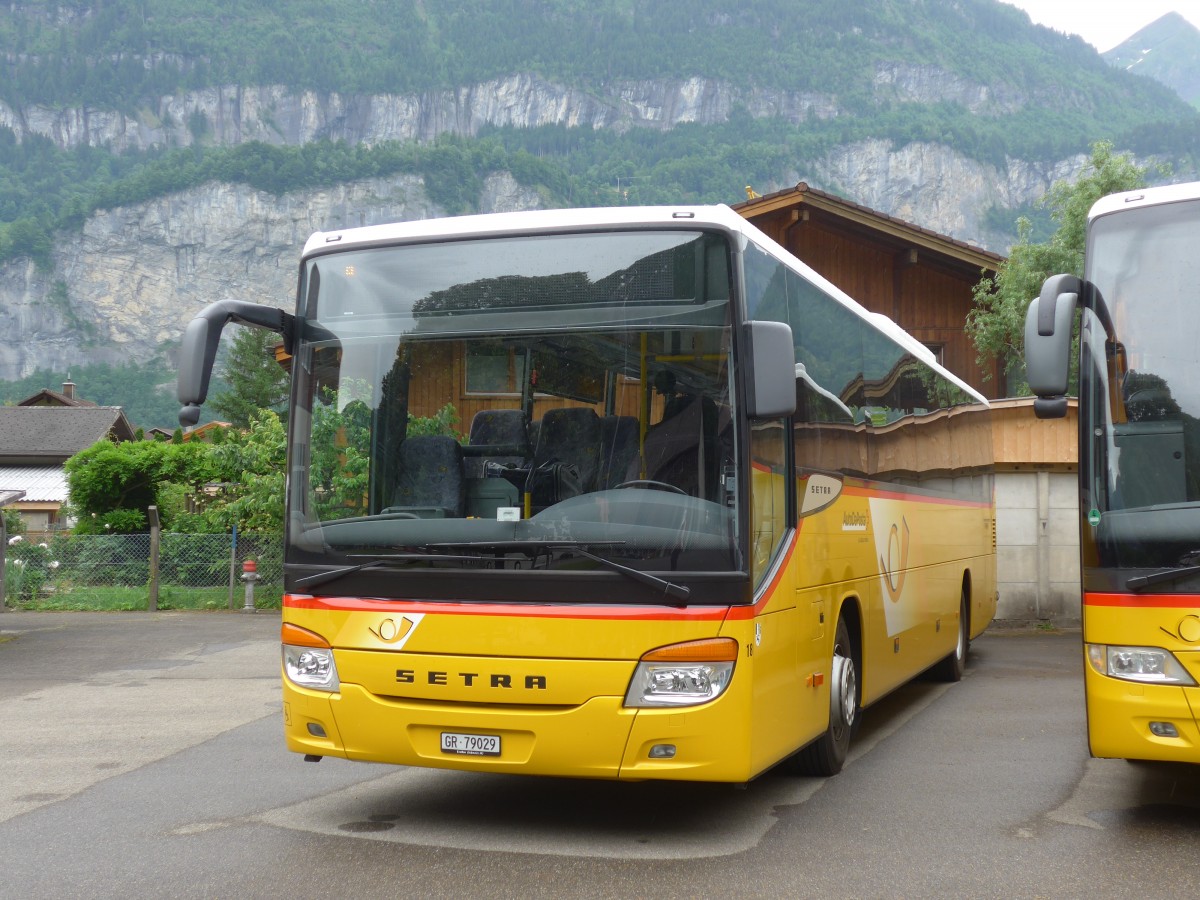 (162'128) - Fontana, Ilanz - Nr. 18/GR 79'029 - Setra (ex Nr. 7) am 14. Juni 2015 in Meiringen, AZ SBS