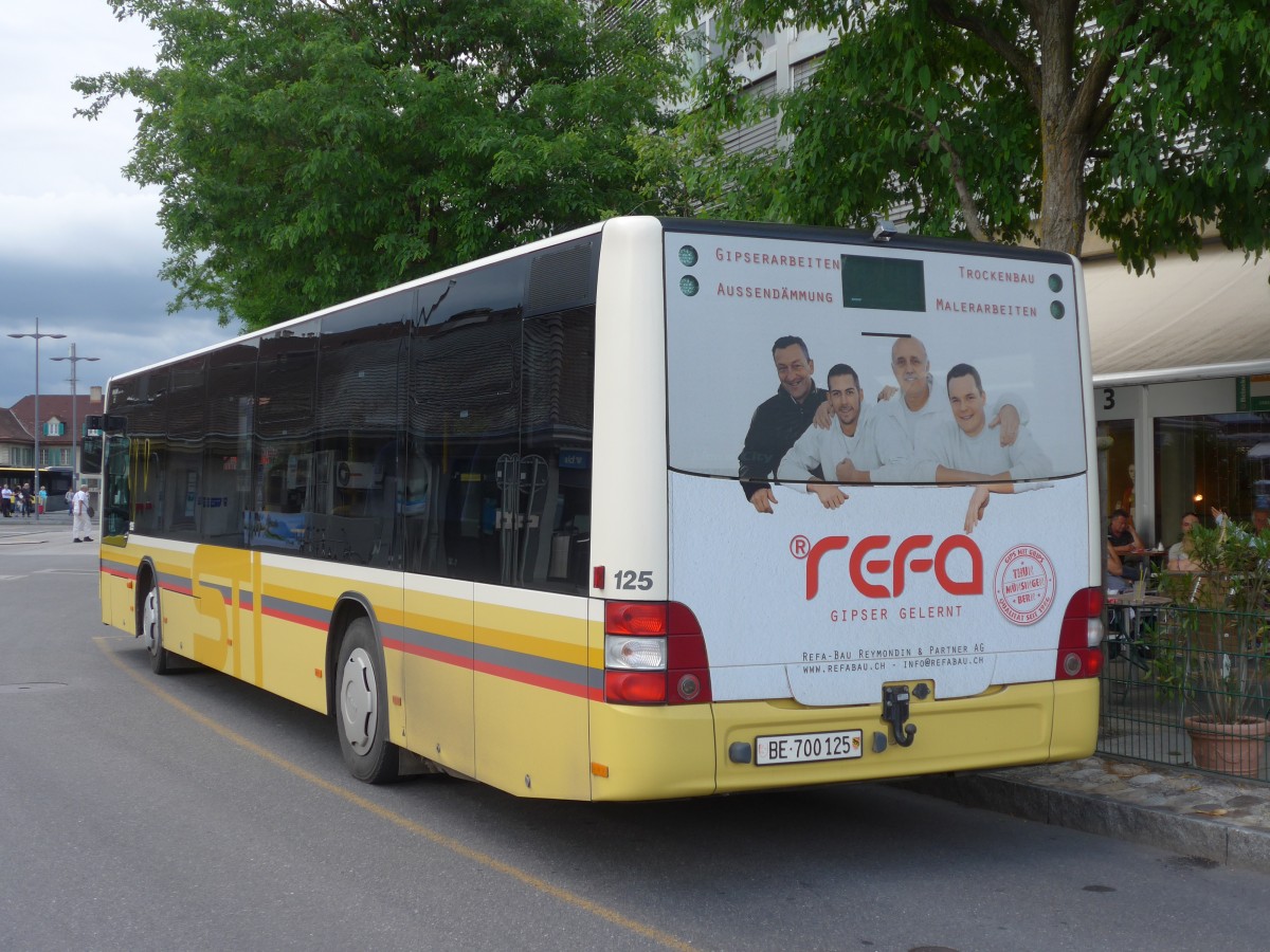 (162'158) - STI Thun - Nr. 125/BE 700'125 - MAN am 14. Juni 2015 bei der Schifflndte Thun