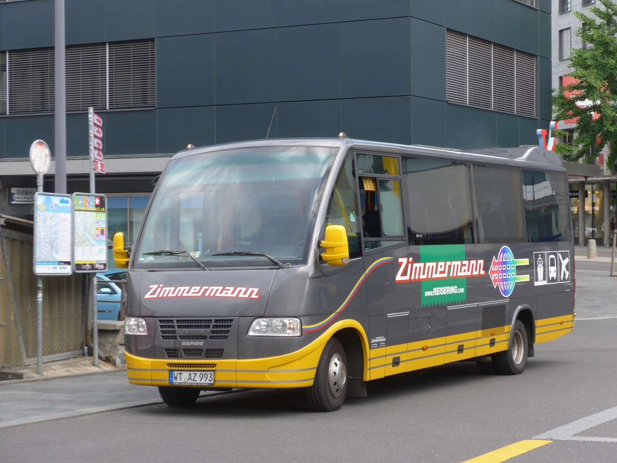 (162'159) - Aus Deutschland: Zimmermann, Bad Sckingen - WT-AZ 993 - Mercedes am 14. Juni 2015 beim Bahnhof Thun