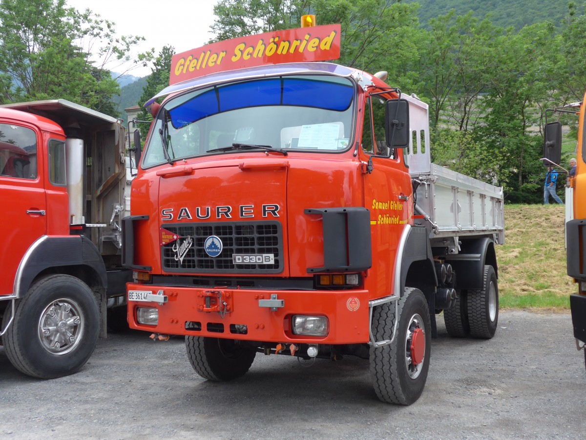 (162'261) - Gfeller, Schnried - BE 361'467 - Saurer am 20. Juni 2015 in Aigle, Saurertreffen