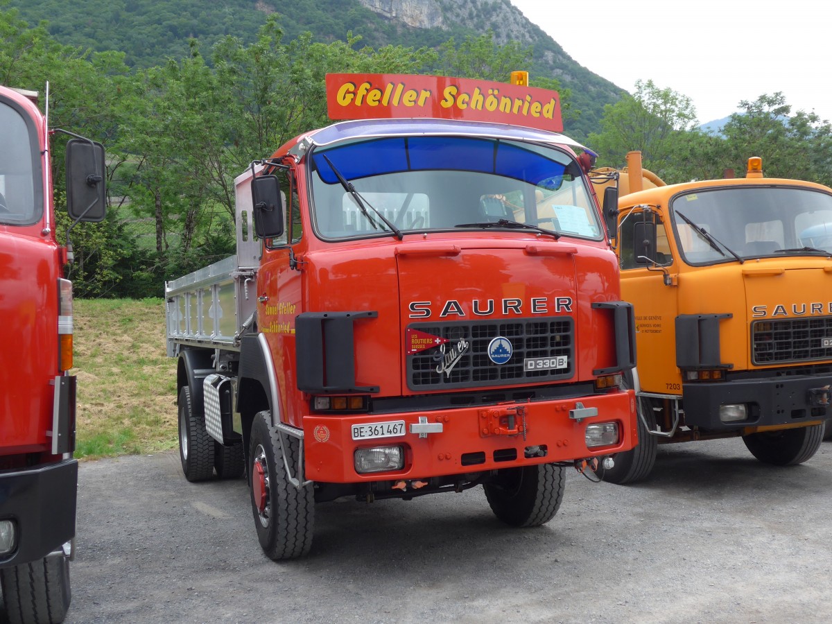 (162'262) - Gfeller, Schnried - BE 361'467 - Saurer am 20. Juni 2015 in Aigle, Saurertreffen