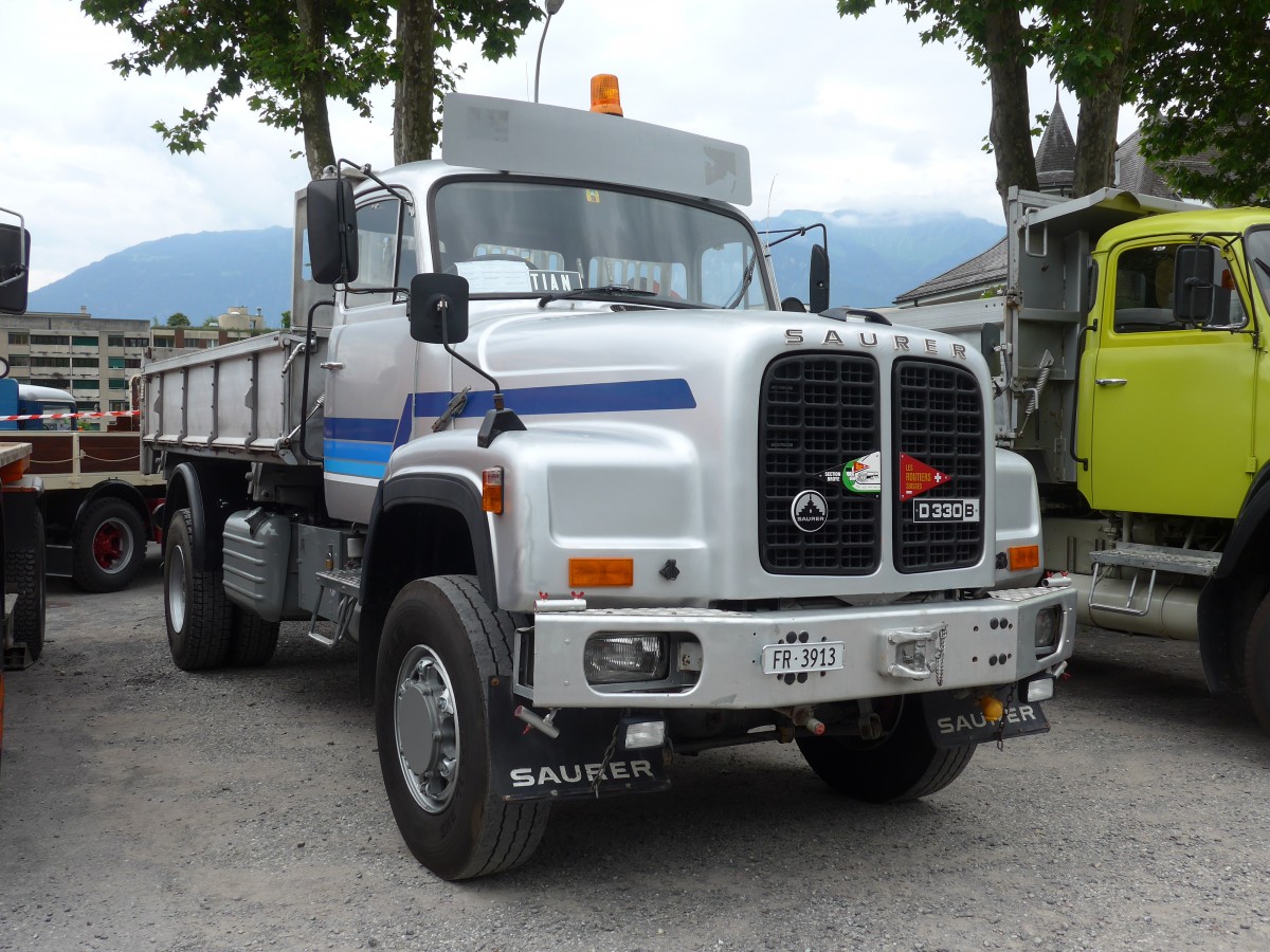 (162'294) - Saurer - FR 3913 - am 20. Juni 2015 in Aigle, Saurertreffen