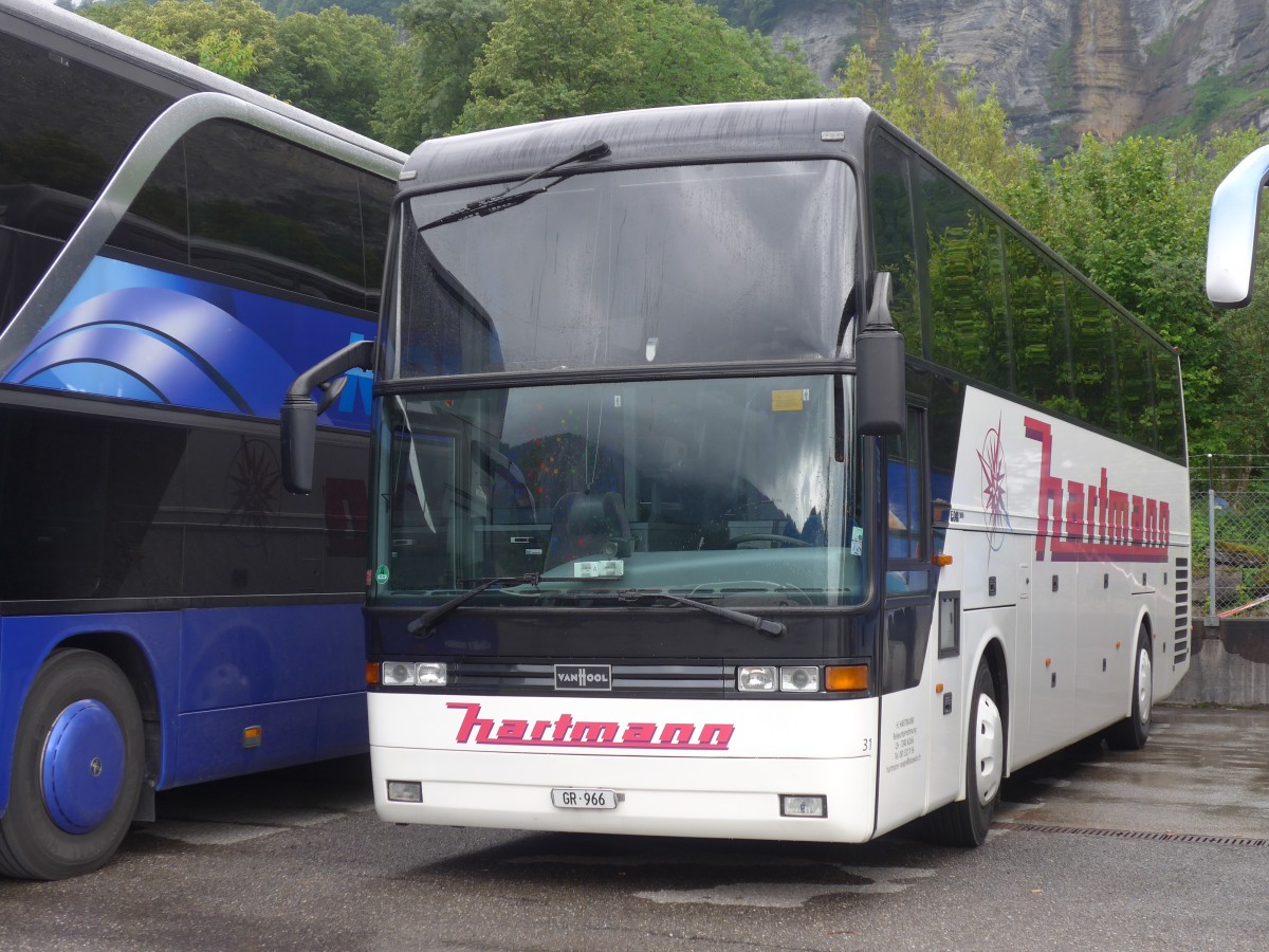 (162'443) - Hartmann, Landquart - Nr. 31/GR 966 - Van Hool am 21. Juni 2015 in Meiringen, Balm