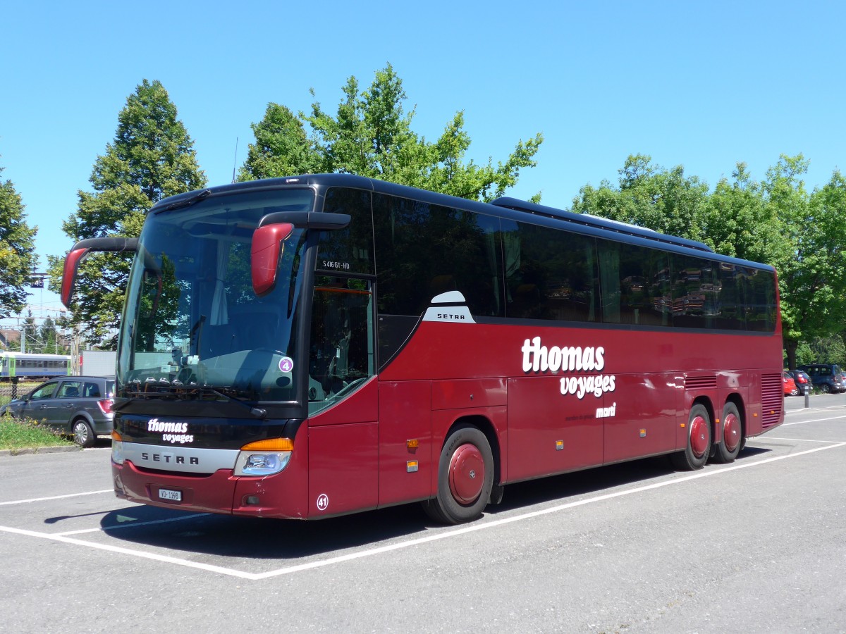 (162'884) - Thomas, Echallens - Nr. 41/VD 1198 - Setra am 30. Juni 2015 in Thun, Seestrasse