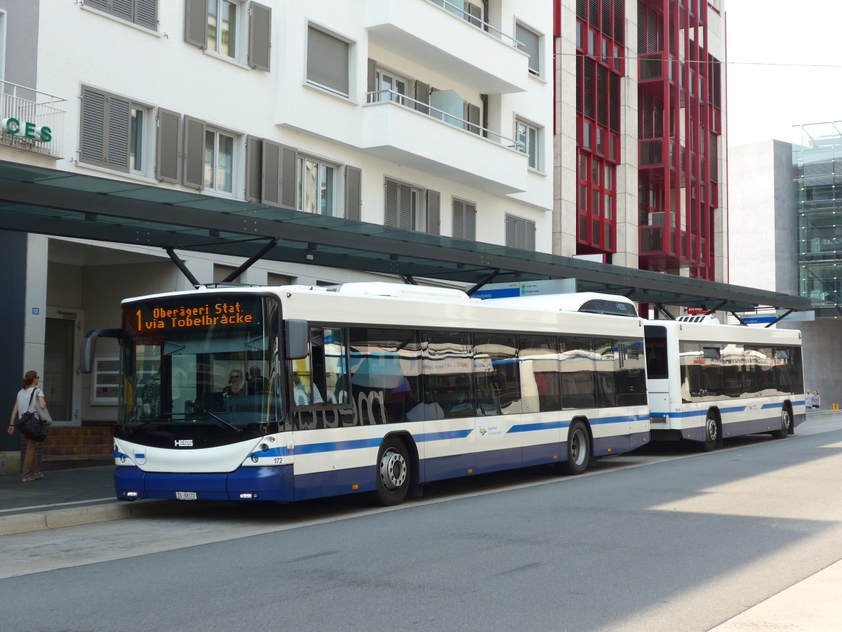 (162'979) - ZVB Zug - Nr. 172/ZG 88'172 - Hess am 6. Juli 2015 beim Bahnhof Zug