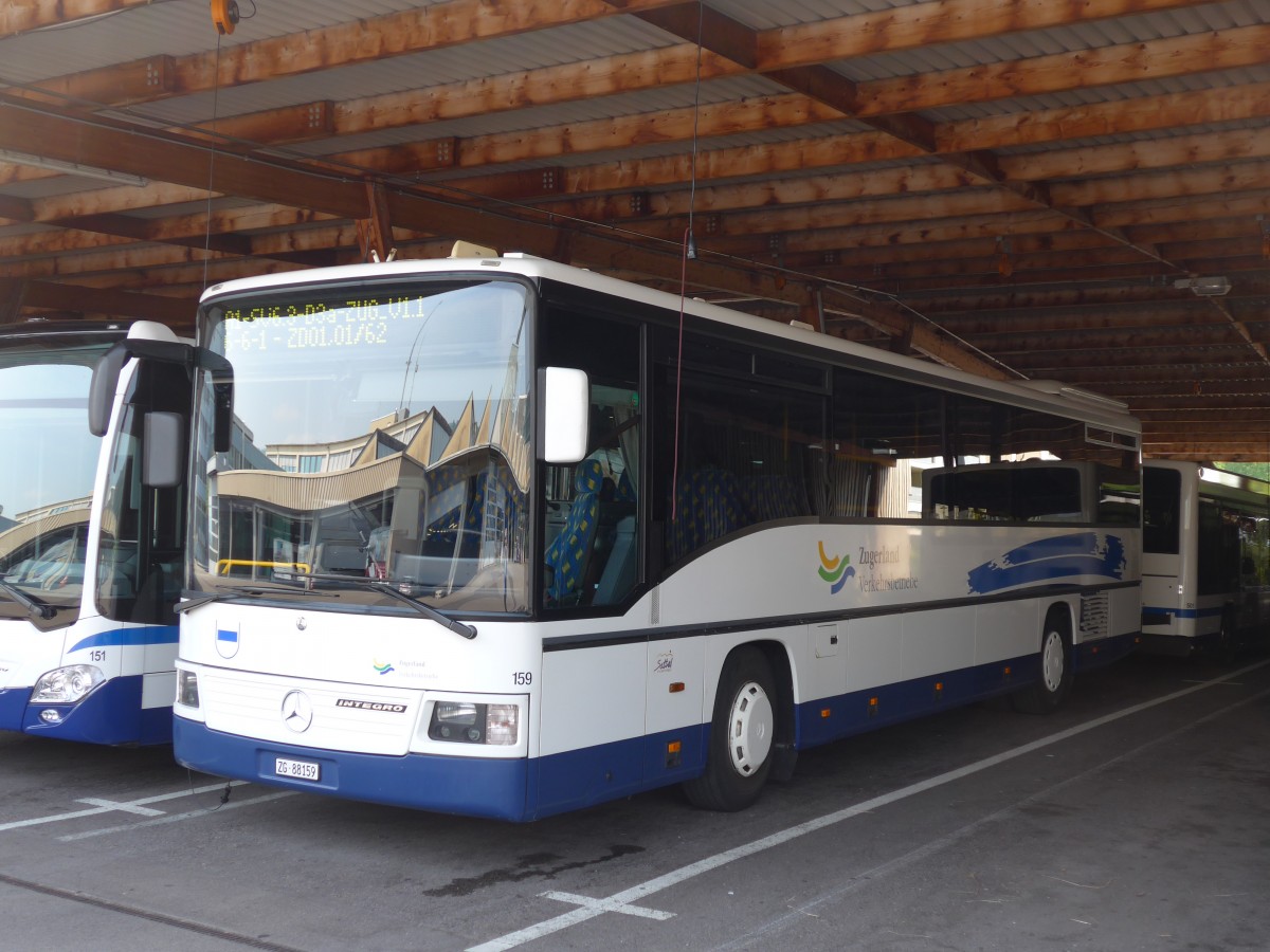 (162'990) - ZVB Zug - Nr. 159/ZG 88'159 - Mercedes (ex Nr. 59) am 6. Juli 2015 in Zug, Garage