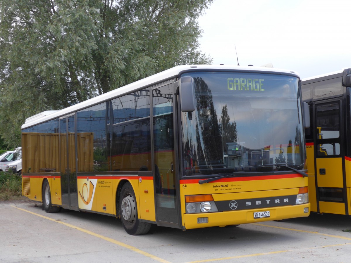 (163'056) - Interbus, Yverdon - Nr. 54/VD 146'539 - Setra (ex CarPostal Ouest; ex P 25'645) am 12. Juli 2015 in Yverdon, Postgarage (Einsatz PostAuto)