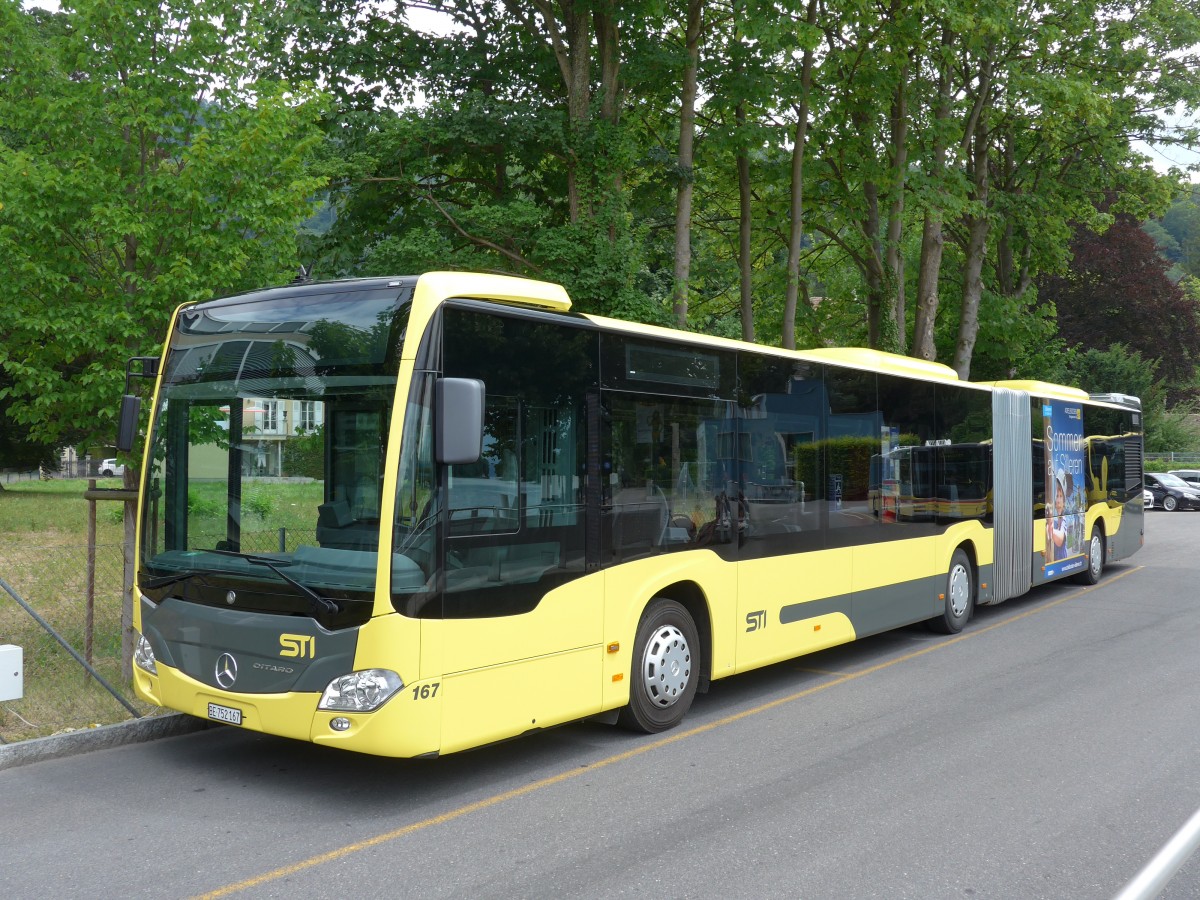 (163'067) - STI Thun - Nr. 167/BE 752'167 - Mercedes am 13. Juli 2015 bei der Schifflndte Thun