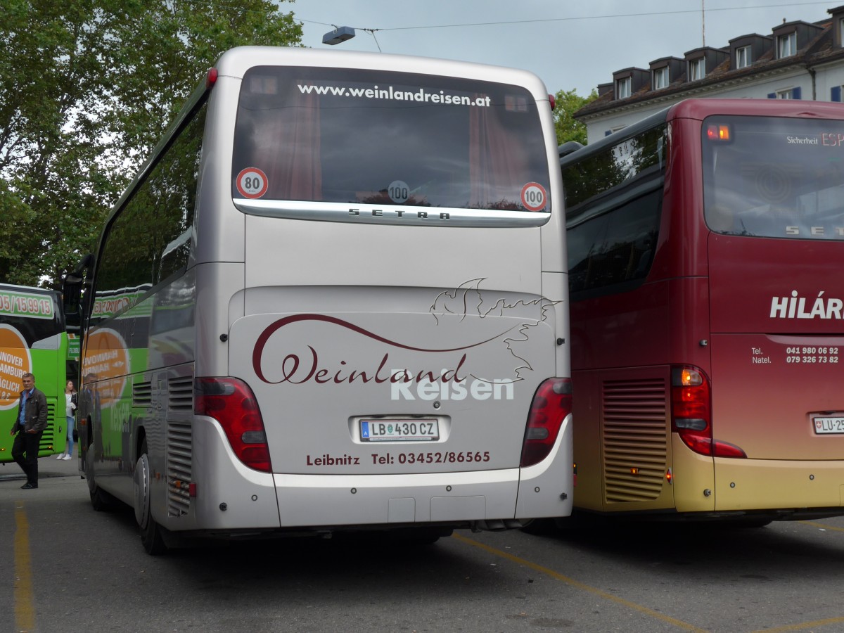 (163'618) - Aus Oesterreich: Weinland Reisen, Leibnitz - LB 430 CZ - Setra am 16. August 2015 in Zrich, Sihlquai