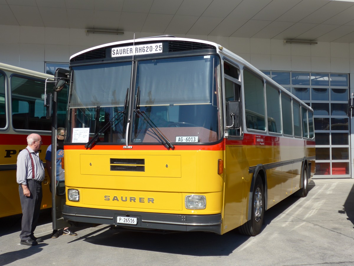 (163'892) - Gloor, Staufen -  P 26'516  - Saurer/Hess (ex ALMAT, Tagelswangen; ex P 26'516) am 29. August 2015 in Oberkirch, CAMPUS Sursee