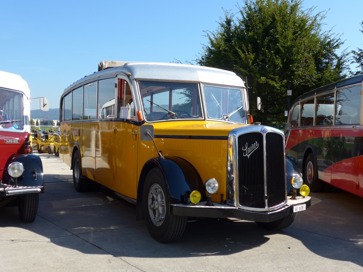 (163'934) - Holliger, Gontenschwil - AG 6083 - Saurer/Saurer (ex AAGL Liestal; ex LLB Susten; ex Tischhauser, Oberschan) am 29. August 2015 in Oberkirch, CAMPUS Sursee