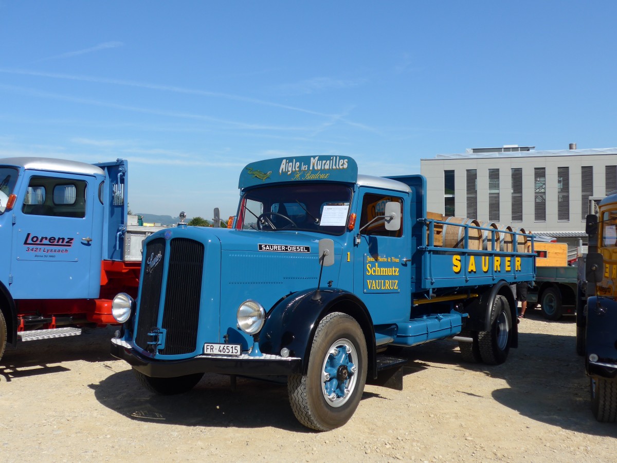 (163'967) - Schmutz, Vaulruz - Nr. 1/FR 46'515 - Saurer am 29. August 2015 in Oberkirch, CAMPUS Sursee