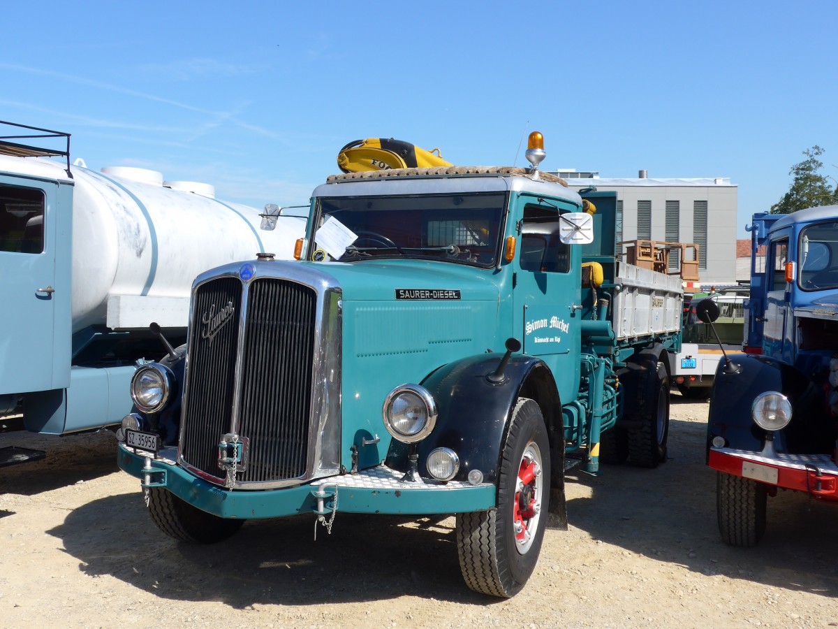 (163'969) - Michel, Kssnacht - SZ 35'956 - Saurer am 29. August 2015 in Oberkirch, CAMPUS Sursee