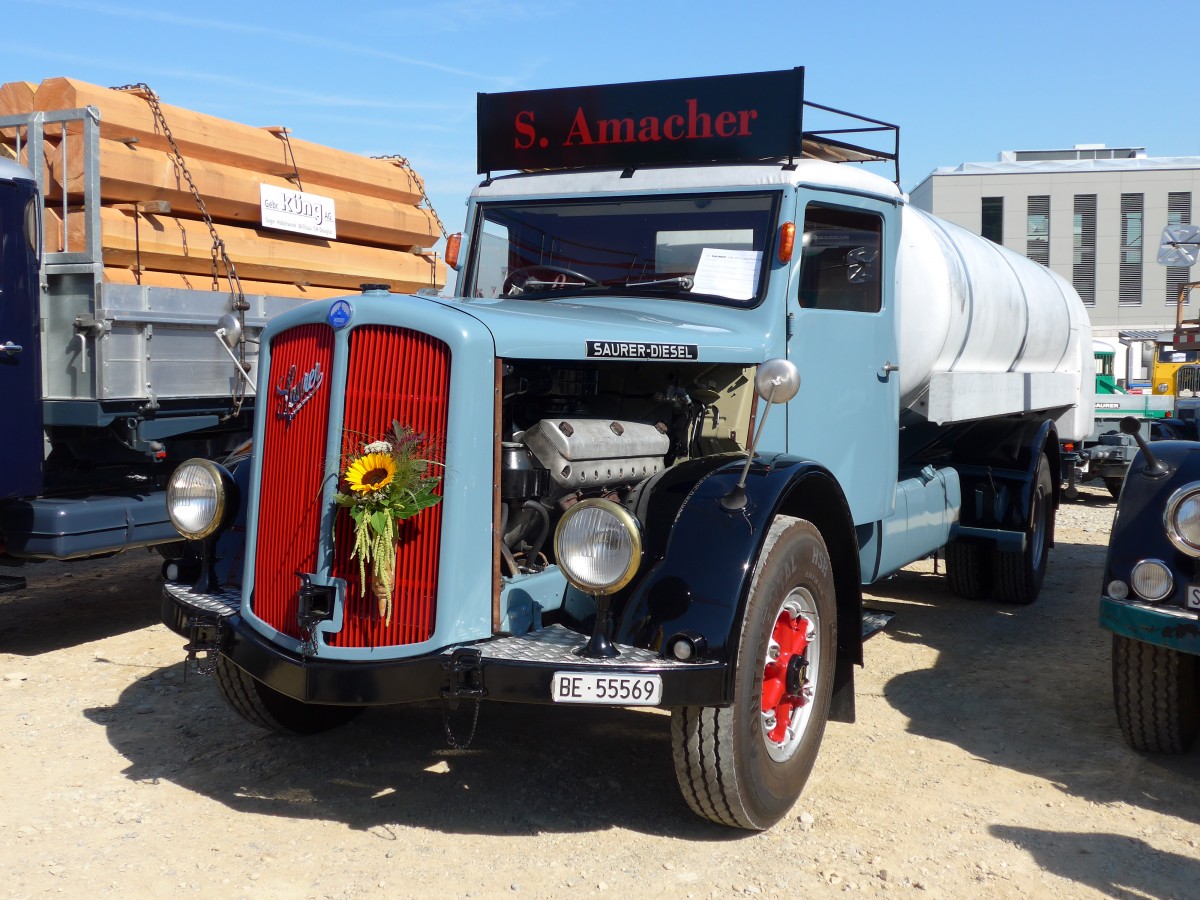 (163'971) - Amacher - BE 55'569 - Saurer am 29. August 2015 in Oberkirch, CAMPUS Sursee