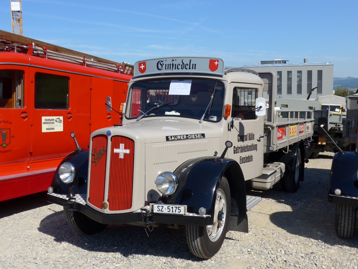 (163'981) - Klin, Einsiedeln - SZ 5175 - Saurer am 29. August 2015 in Oberkirch, CAMPUS Sursee