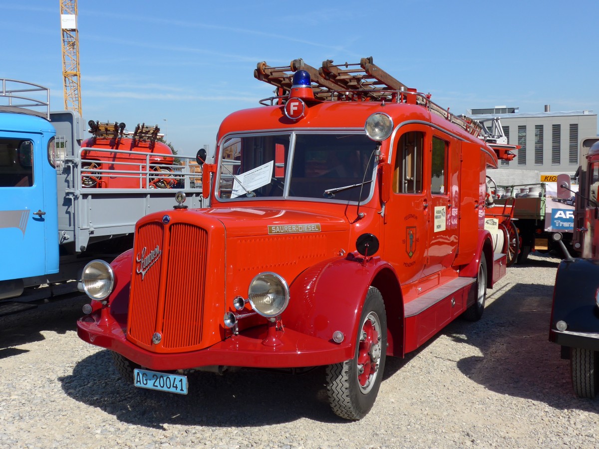 (163'982) - Feuerwehr, Menziken - AG 20'041 - Saurer am 29. August 2015 in Oberkirch, CAMPUS Sursee