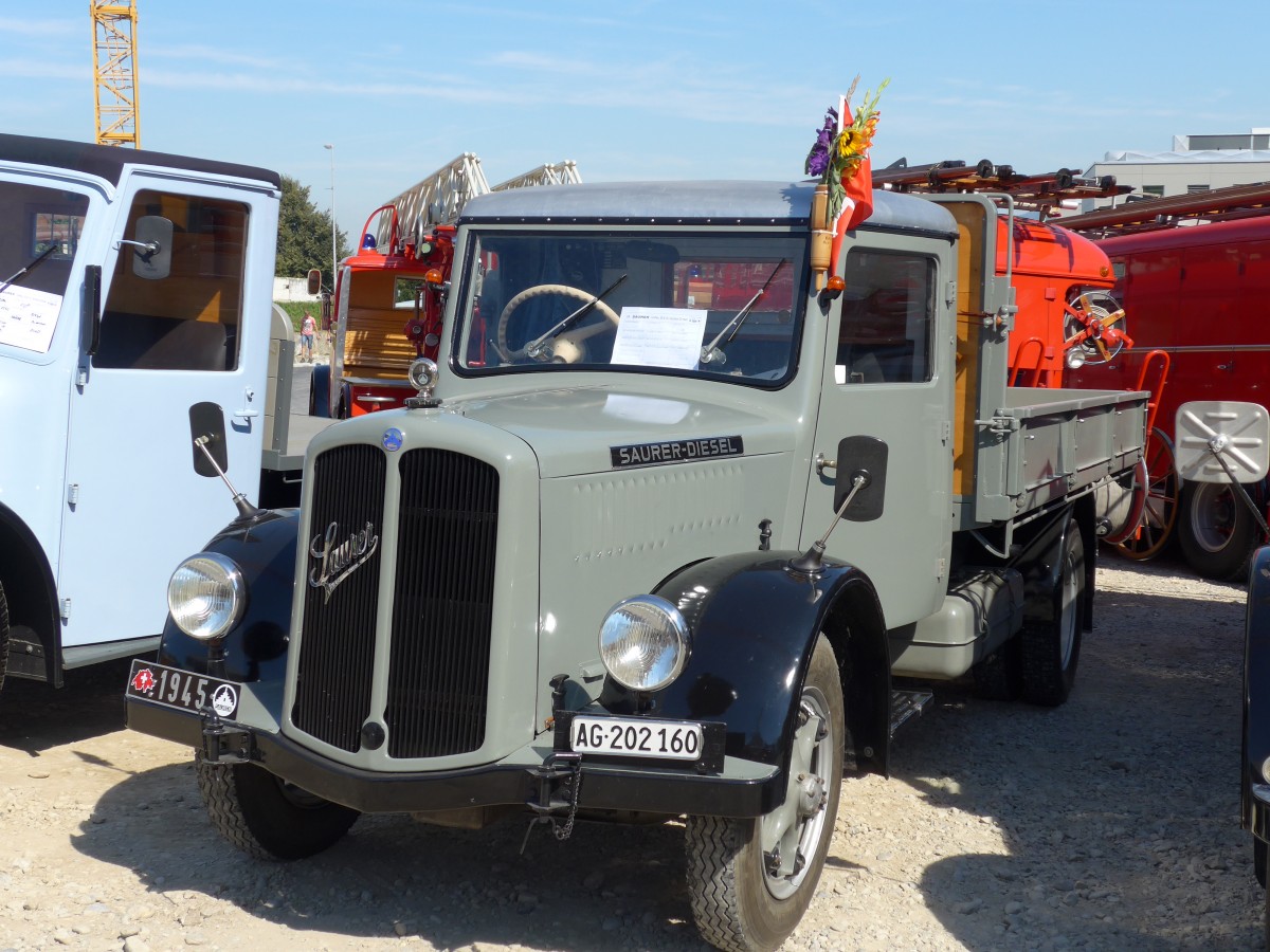 (163'984) - Saurer - AG 202'160 - am 29. August 2015 in Oberkirch, CAMPUS Sursee