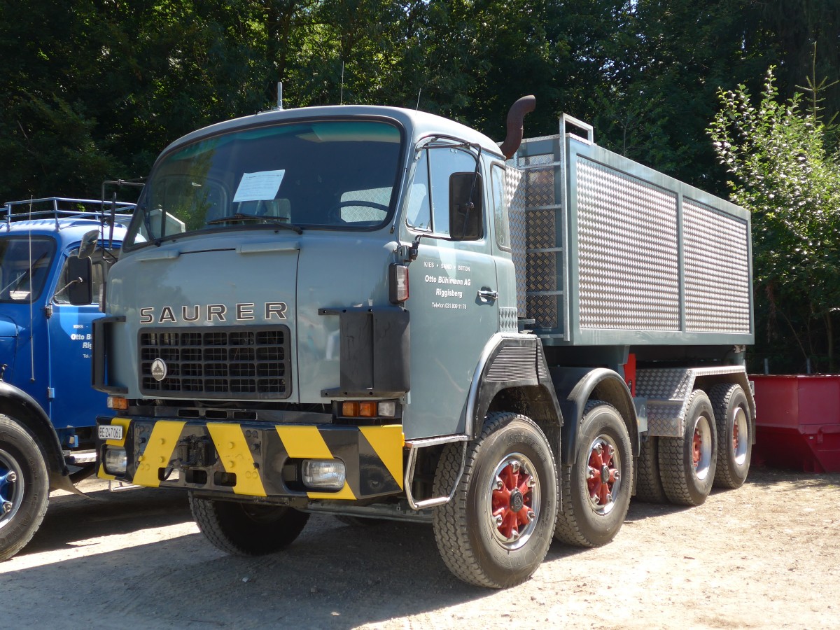 (164'056) - Bhlmann, Riggisberg - BE 247'061 - Saurer am 29. August 2015 in Oberkirch, CAMPUS Sursee