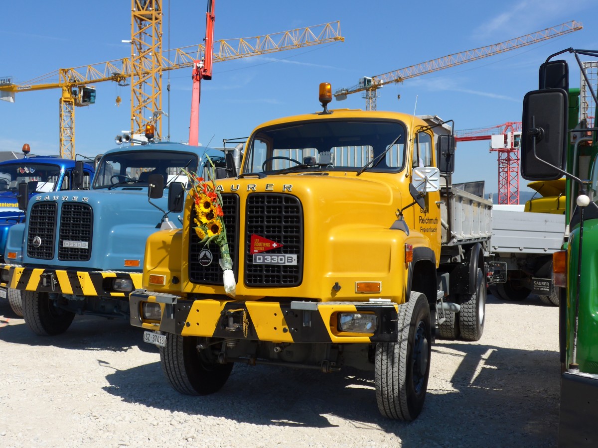 (164'075) - Reichmuth, Freienbach - SZ 37'433 - Saurer am 29. August 2015 in Oberkirch, CAMPUS Sursee