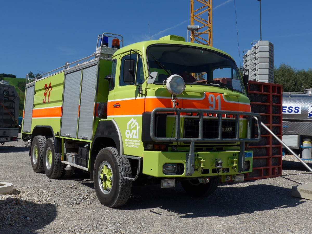 (164'078) - GVZ, Zrich - Nr. 91/SZ 296 - Saurer am 29. August 2015 in Oberkirch, CAMPUS Sursee
