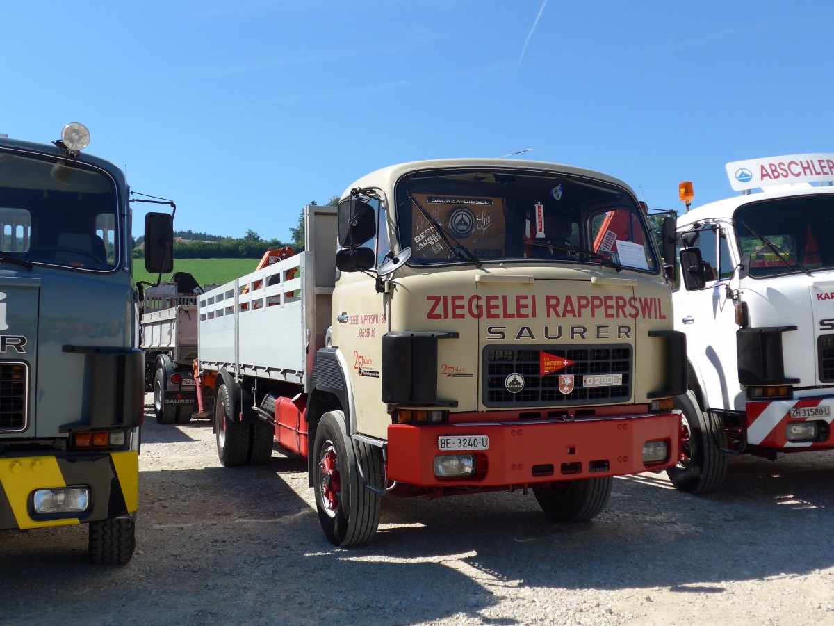 (164'089) - Gasser, Rapperswil - BE 3240 U - Saurer am 29. August 2015 in Oberkirch, CAMPUS Sursee