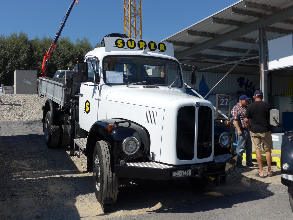 (164'107) - Surer, Arisdorf - BL 1538 - Saurer am 29. August 2015 in Oberkirch, CAMPUS Sursee
