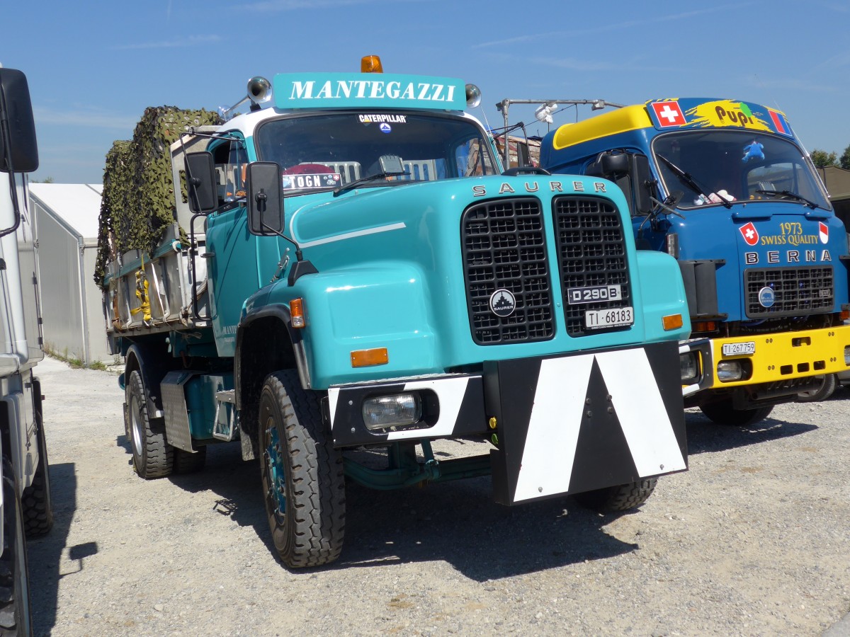 (164'117) - Mantegazzi, Riva S. Vitale - TI 68183 - Saurer am 29. August 2015 in Oberkirch, CAMPUS Sursee