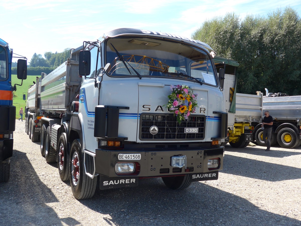 (164'196) - Steiner, Lauterbrunnen - BE 461'508 - Saurer am 29. August 2015 in Oberkirch, CAMPUS Sursee