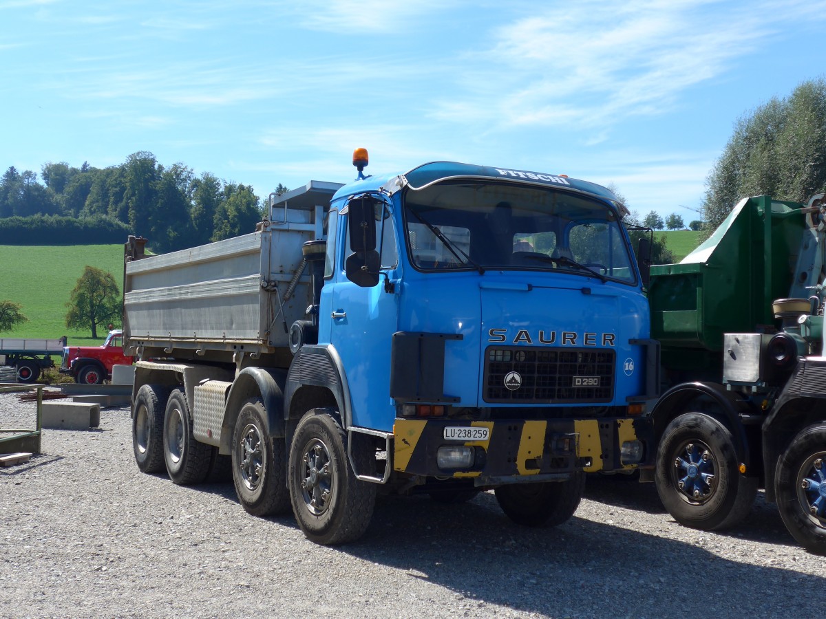 (164'200) - Fitschi, Saas Nr. 16/LU 238'259 - Saurer am 29. August 2015 in Oberkirch, CAMPUS Sursee