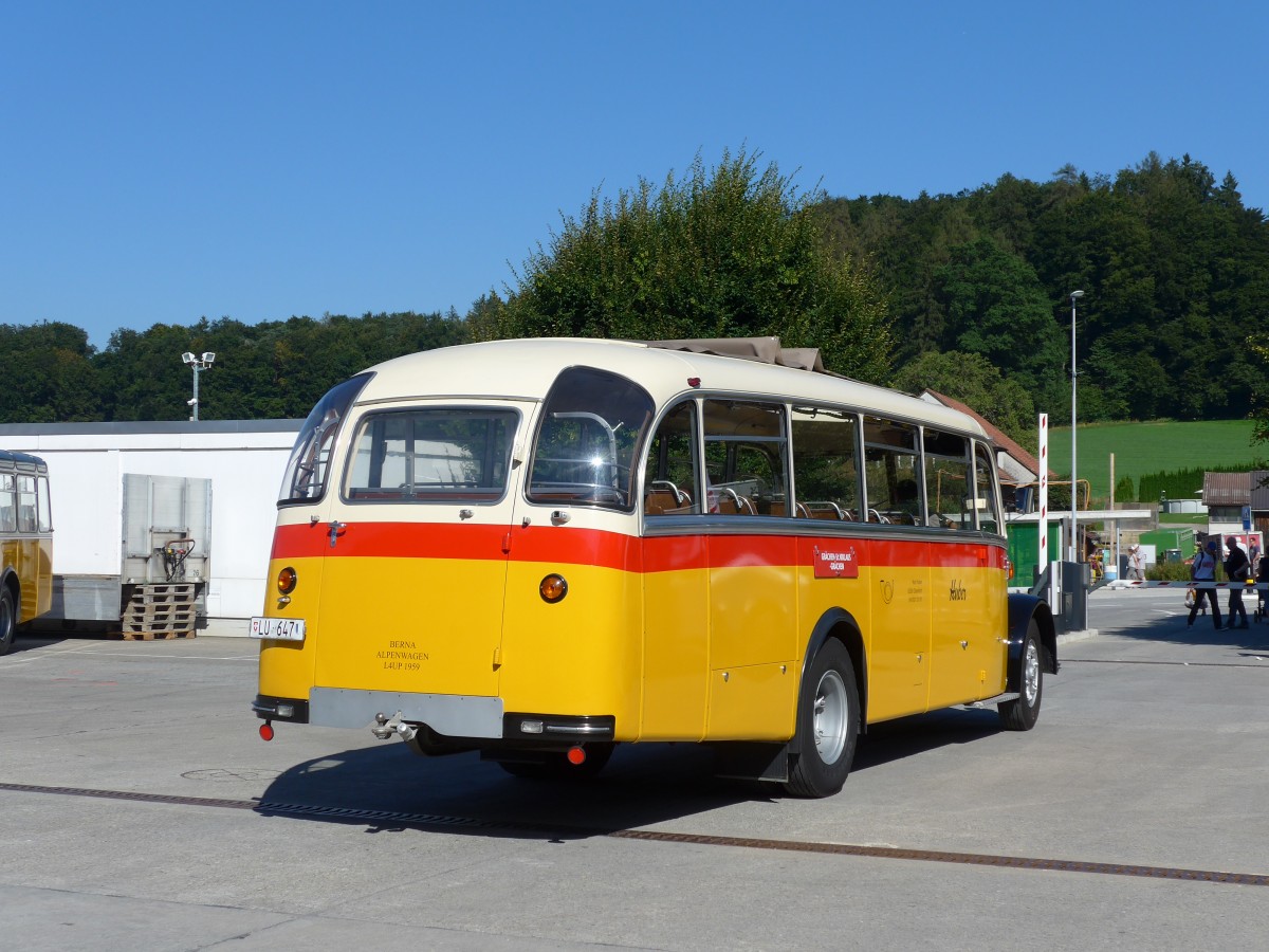 (164'242) - Huber, Oberkirch - LU 647 - Berna/Lauber (ex Ruppen, Stalden; ex Williner, Grchen) am 29. August 2015 in Oberkirch, CAMPUS Sursee