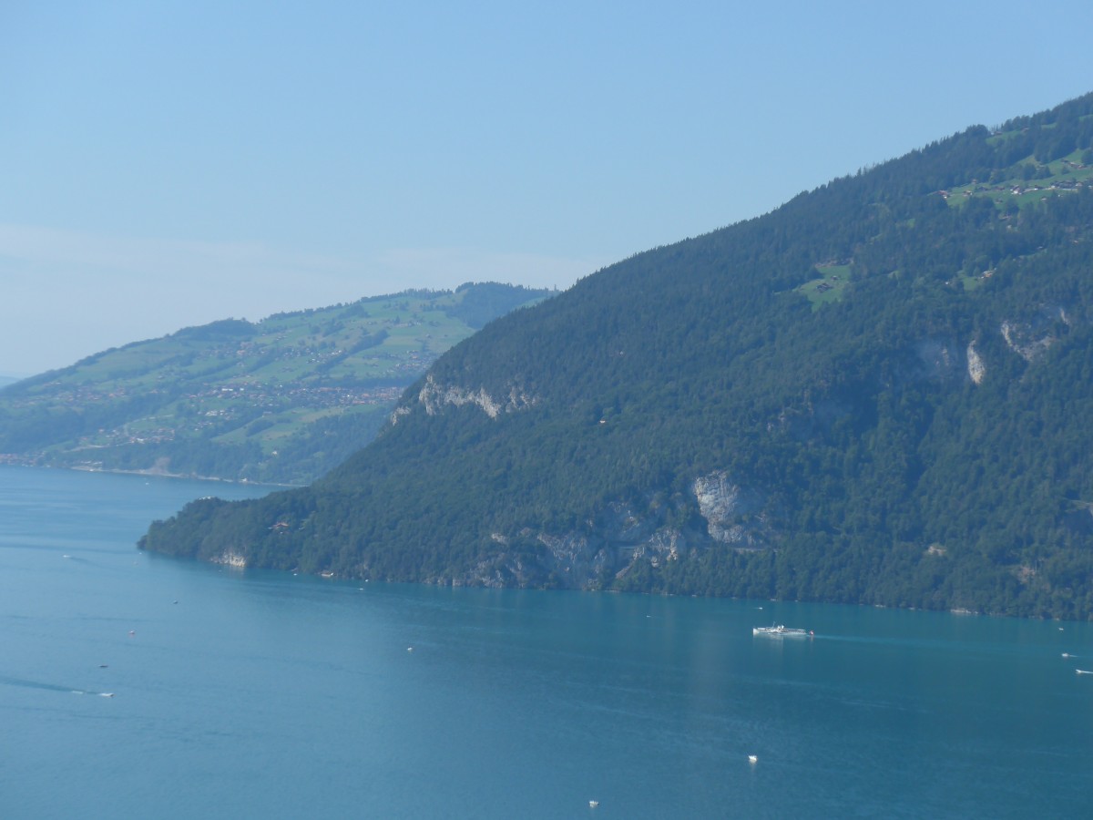 (164'288) - Das Dampfschiff Blmlisalp auf dem Thunersee am 30. August 2015 von der Meielisalp ob Leissigen aus