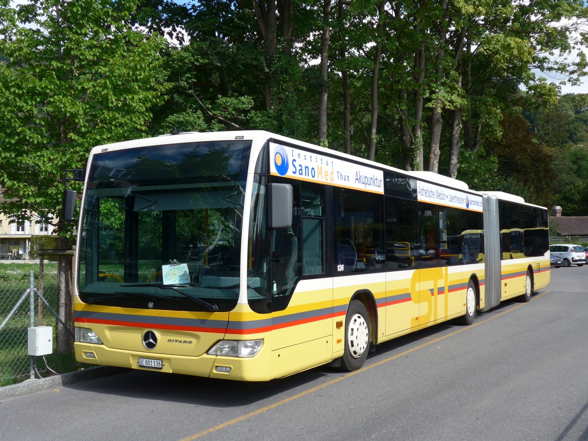 (164'535) - STI Thun - Nr. 136/BE 801'136 - Mercedes am 6. September 2015 bei der Schifflndte Thun