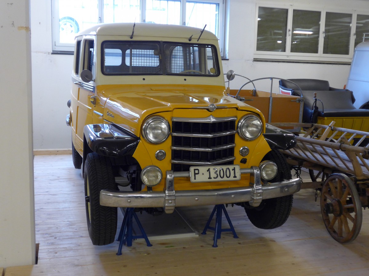 (164'644) - PTT-Regie - P 13'001 - Willys am 13. September 2015 in Mamishaus, Depot MfK