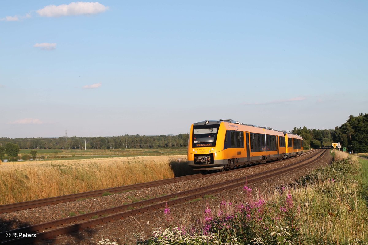 1648 202 + 208 als OPB 79742 Regensburg - Marktredwitz bei Oberteich. 19.07.16