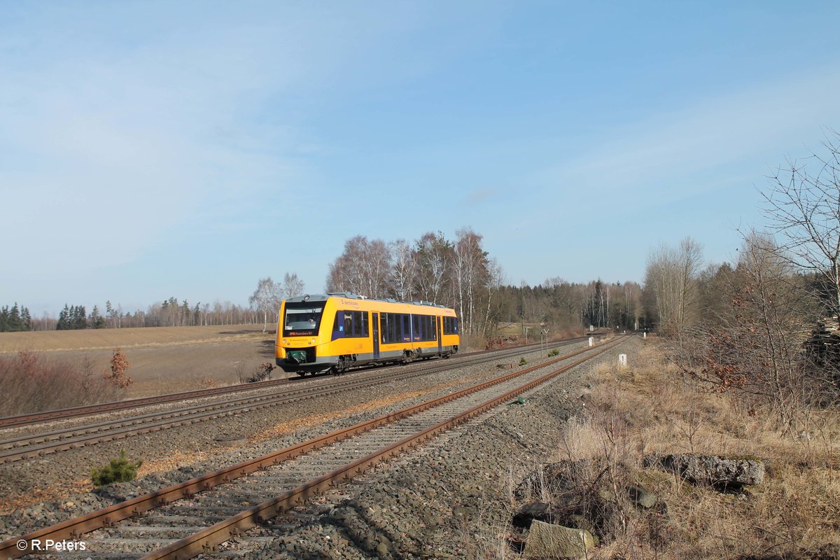 1648 209 als OPB 797 Marktredwitz - Regensburg bei Schönfeld. 25.02.17