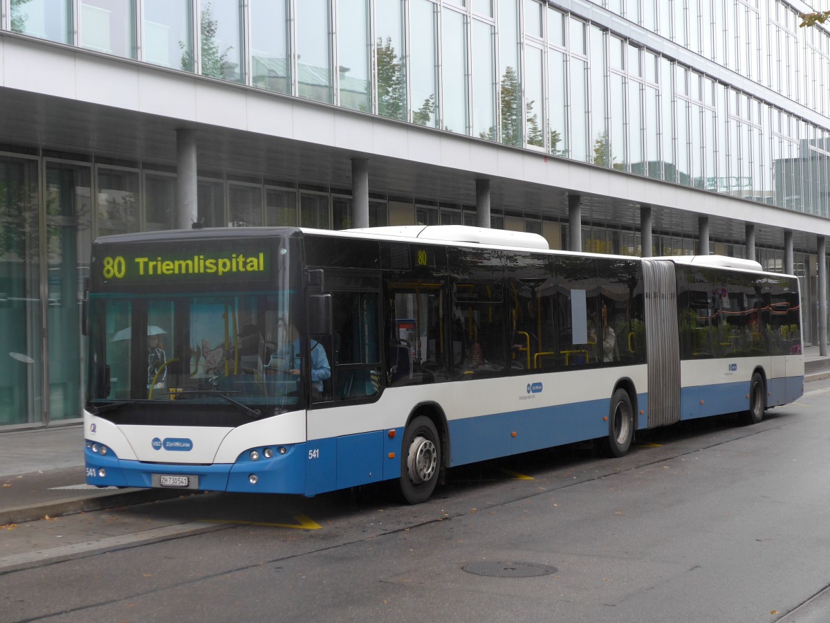 (164'997) - VBZ Zrich - Nr. 541/ZH 730'541 - Neoplan am 17. September 2015 beim Bahnhof Zrich-Oerlikon